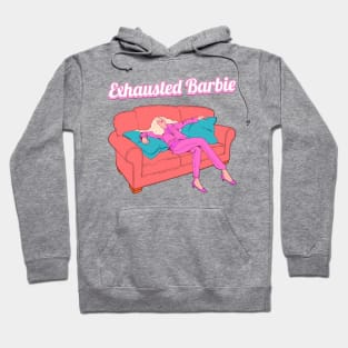 Exhausted Barbie. Hoodie